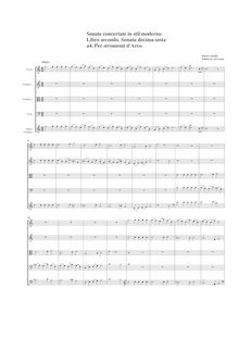 Partition complète, Sonate concertate en stil moderno, libro secondo