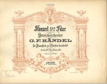 Partition couverture couleur, Concerto Grosso en F major, HWV 320 par George Frideric Handel