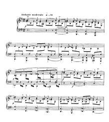 Partition complète, Nocturne No.12 en E minor, Op.107, Fauré, Gabriel