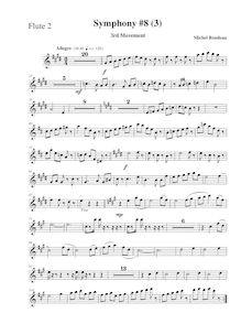 Partition flûte 2, Symphony No.8, E major, Rondeau, Michel par Michel Rondeau