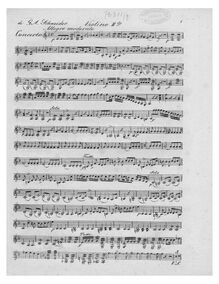 Partition violons II, Concertos pour vents, Opp.83-90, F major, Schneider, Georg Abraham