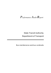NSW Audit Office - Performance Reports  2002 - State Transit Authority, Department of Transport - Bus