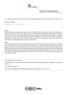 Le milieu social et familial des forgerons du Gévaudan à la fin du Moyen Âge - article ; n°34 ; vol.17, pg 127-142