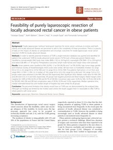 Feasibility of purely laparoscopic resection of locally advanced rectal cancer in obese patients