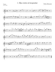 Partition ténor viole de gambe, octave aigu clef, madrigaux, Rimonte, Pedro
