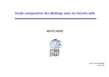 Etude comparative des Weblogs avec les forums web