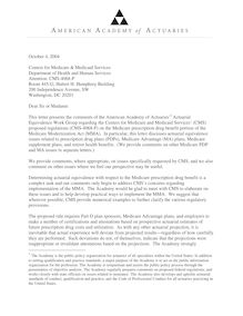 Medicare comment letter 1(Oct. 4, 2004)