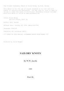 Prize Money - Sailor s Knots, Part 10.