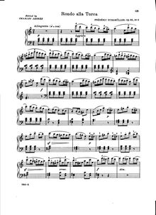 Partition , Rondo alla Turca, Corbeille de roses Op.68, Burgmüller, Friedrich