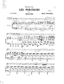 Partition de piano, quatuor No.8, Motifs de  I puritani 