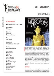 Metropolis de Lang Fritz