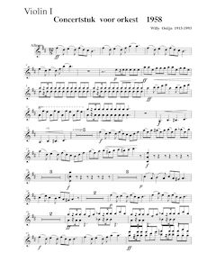 Partition violons I, Concertstuk voor orkest, Ostijn, Willy