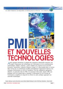 PMI et Nouvelles Technologies - TECHNOLOGIES
