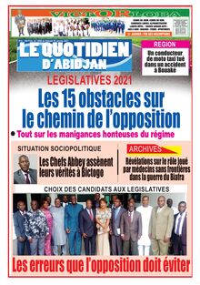 Le Quotidien d’Abidjan n°3005- du Samedi 16  janvier 2021