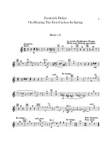 Partition cor 1/2 (en F), 2 pièces pour petit orchestre, Delius, Frederick par Frederick Delius