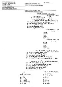 Math2005-arabe (FMedecine Casa Maths Arabe)