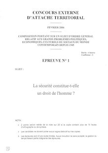 Dissertation 2006 Externe Attaché territorial