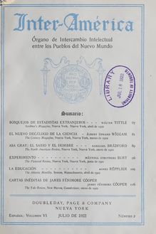Inter-America; organo de intercambio intelectual entre los pueblos del nuevo mundo ... Español