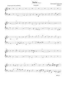 Partition , Fantasia  - Score pour violes de gambe (omitting orgue),  pour 2 violes de gambe et orgue