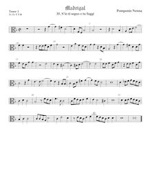 Partition ténor viole de gambe 1, alto clef, Madrigali a 5 voci, Libro 5 par Pomponio Nenna