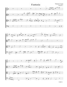 Partition Fantasia, VdGS No. 1 - partition complète (Tr T T B), fantaisies pour 4 violes de gambe