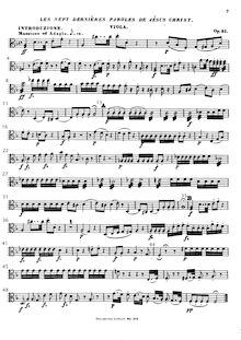 Partition viole de gambe, 7 corde quatuors, Op. 51  Seven dernier Words of Christ 