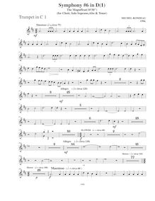 Partition trompette 1 (C), Symphony No.6  Magnificat , D major, Rondeau, Michel