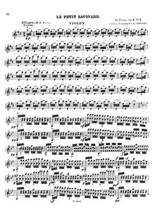 Partition de violon, 6 Grandes Etudes, Op.2, Prume, François
