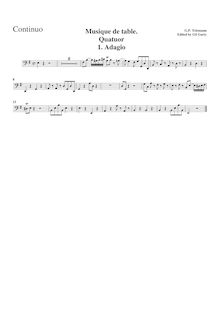 Partition Continuo (unfigured), Quartetto, TWV 43:e2, E minor, Telemann, Georg Philipp