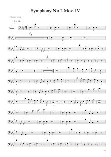 Partition Basses, Symphony No.2 en E-flat major, E♭ major, Chase, Alex par Alex Chase