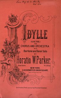 Partition Cover Page (color), Idylle, Parker, Horatio