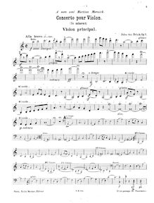 Partition de violon, violon Concerto, Op.7, A minor, Brink, Jules ten