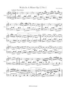 Partition complète, Waltz en A minor, A minor, Hamlin, David