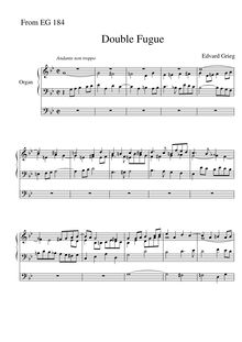 Partition orgue score, 7 Fugues, EG 184, Grieg, Edvard