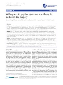 Willingness to pay for one-stop anesthesia in pediatric day surgery