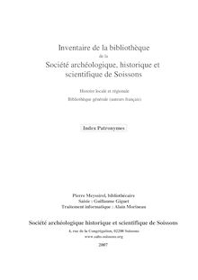 Inventaire par patronymes (format PDF) - Société archéologique ...