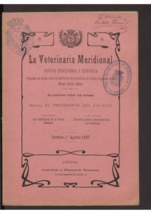 La Veterinaria Meridional, n. 26 (1907)