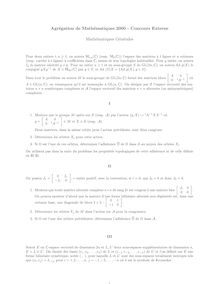 Agregext composition de mathematiques generales 2000 maths