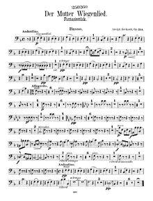 Partition basse, Der Mutter Wiegenlied, Fantasiestücke für Streich-Quintett