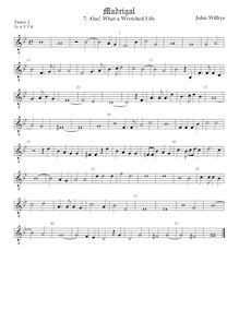Partition ténor viole de gambe 3, octave aigu clef, madrigaux - Set 1