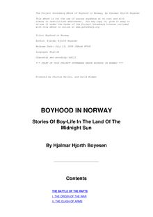 Boyhood in Norway - Stories of Boy-Life in the Land of the Midnight Sun