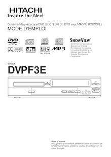 Notice Enregistreur vidéo numérique Hitachi  DV-PF3E