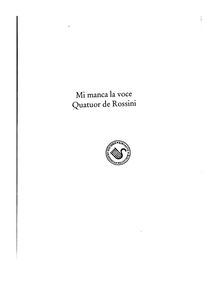 Partition , Mi manca la Voce from Mosè by Rossini, 10 Piano pièces, Op.36
