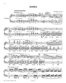 Partition complète, Rondo en E-flat major, E♭ major, Chopin, Frédéric par Frédéric Chopin