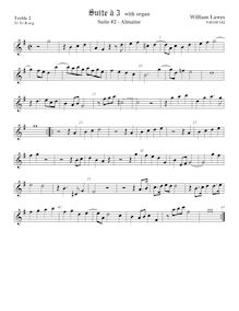 Partition viole de gambe aigue 2,  No.2 pour 3 violes de gambe et orgue