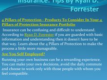 Insurance: Tips By Ryan D. Forrester