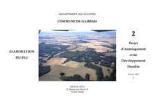 COMMUNE DE GAMBAIS Projet d Aménagement et de ...