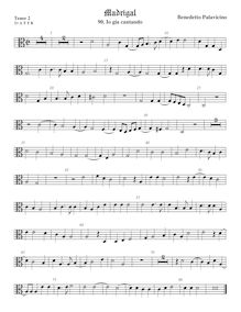 Partition ténor viole de gambe 3, alto clef, Madrigali a 5 voci, Libro 1 par Benedetto Pallavicino