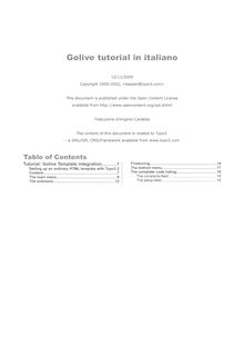 Golive tutorial in italiano - NeoOffice J 1.1 Release Candidate