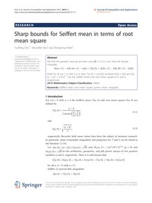 Sharp bounds for Seiffert mean in terms of root mean square